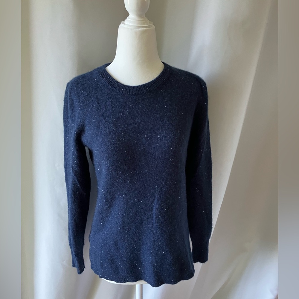 Halogen 100% Cashmere Midnight Blue Crew Neck Sweater~Small